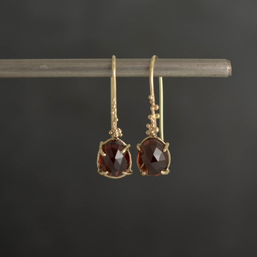 Garnet Salted Drop Earrings
