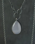 Blue grey Chalcedony Necklace