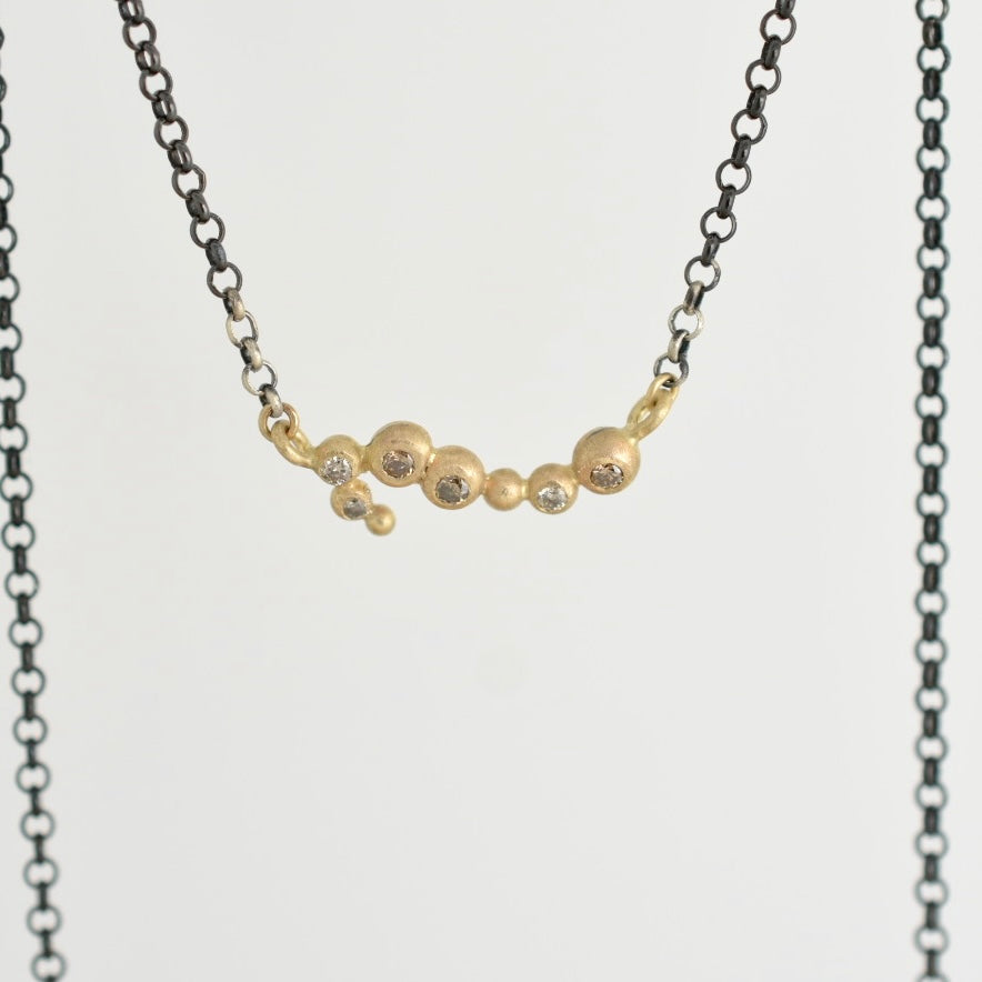 Champagne Diamond Salted Necklace