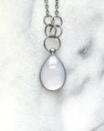 Blue grey Chalcedony Necklace