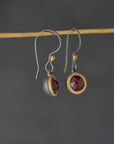 Garnet Bubble Earrings