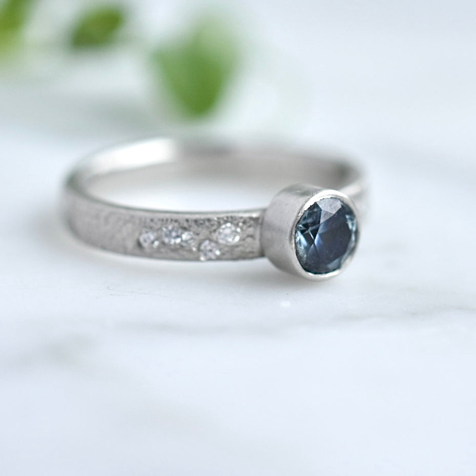 Montana Sapphire Ring in Platinum