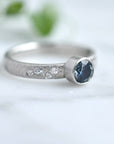 Montana Sapphire Ring in Platinum