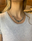 Kamoka Pearl Necklace on 18k gold Handmade Bubble Chain