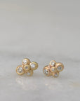 Salted Cluster Studs | 14k gold