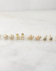 Salted Cluster Studs | 14k gold