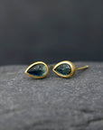 Teal Australian Sapphire Studs