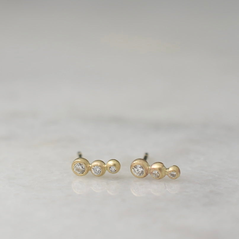 Salted Bar Studs | 14k gold