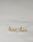 Salted Bar Studs | 14k gold