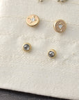 Grey Diamond Bubble Studs