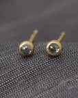 Grey Diamond Bubble Studs