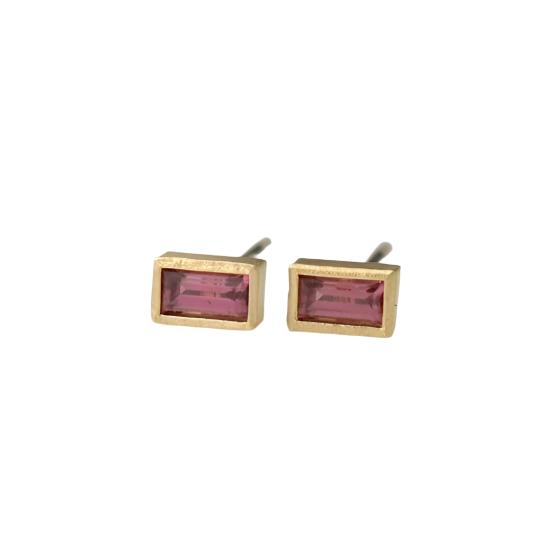 Rose Garnet Stud Earrings