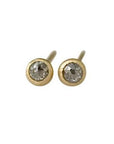 Grey Diamond Bubble Studs