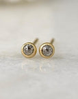 Grey Diamond Bubble Studs