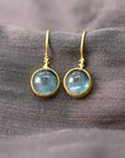 Atlantic Blue Tourmaline Drop Earrings