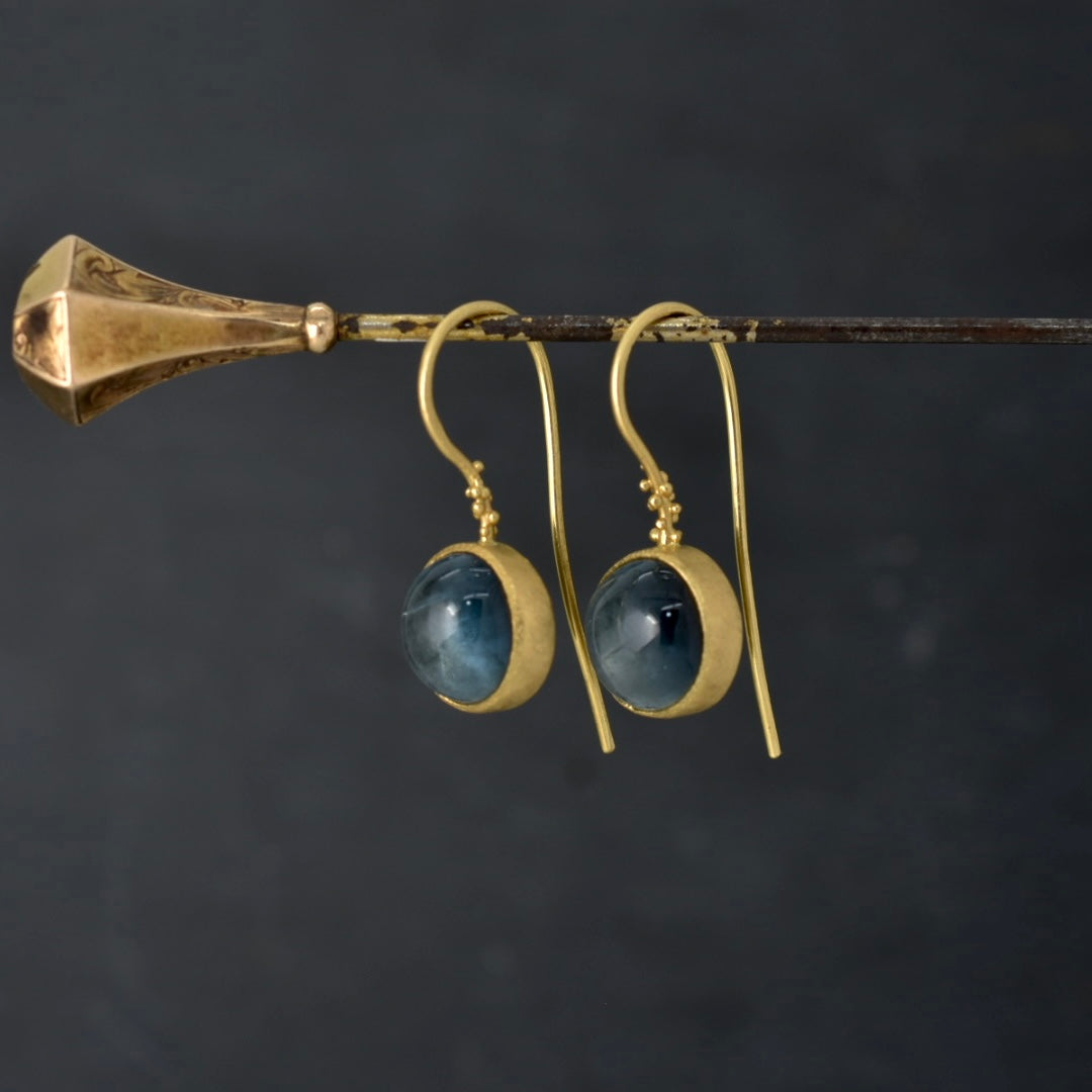 Atlantic Blue Tourmaline Drop Earrings