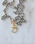 Charm Holder Necklace | 18k Gold Fish Hook