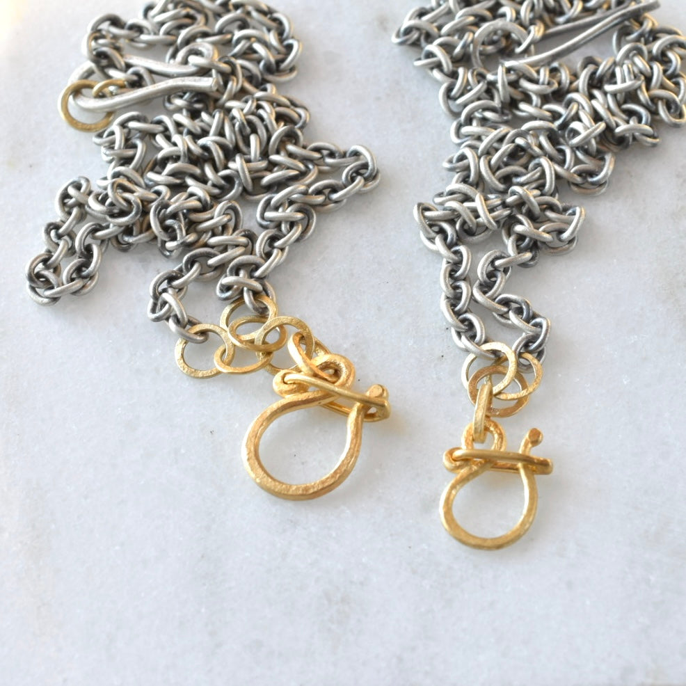 Charm Holder Necklace | 18k Gold Fish Hook