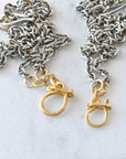 Charm Holder Necklace | 18k Gold Fish Hook