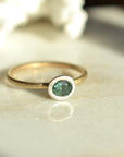 Green Australian Sapphire Ring