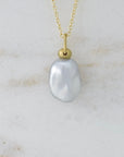 Silver Grey Tahitian Keshi Pearl Charm 9