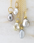 Champagne Tahitian Keshi Pearl Charm 3