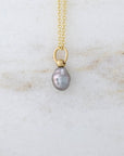 Blue Grey Tahitian Keshi Pearl Charm 1