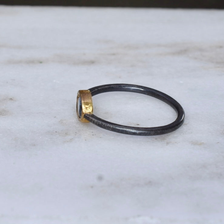 Cobalt Blue Sapphire Stacking Ring