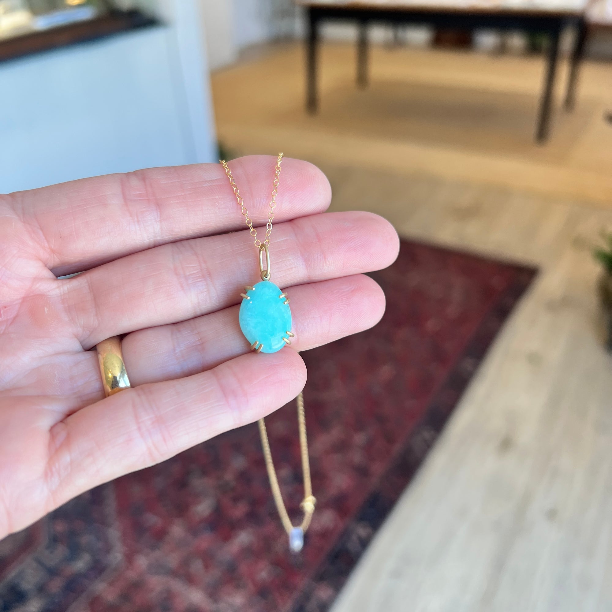 Aqua Amazonite Pendant