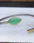 Sea Green Chrysoprase Salted Cuff Bracelet