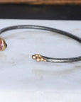 Pink Sapphire Salted Cuff Bracelet