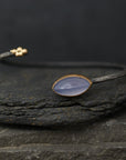 Lavender Chalcedony Salted Cuff Bracelet