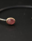 Pink Sapphire Salted Cuff Bracelet