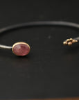 Pink Sapphire Salted Cuff Bracelet