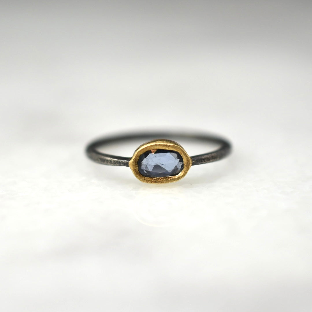 Cobalt Blue Sapphire Stacking Ring