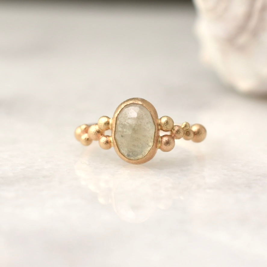 Winter Water Sapphire Ring