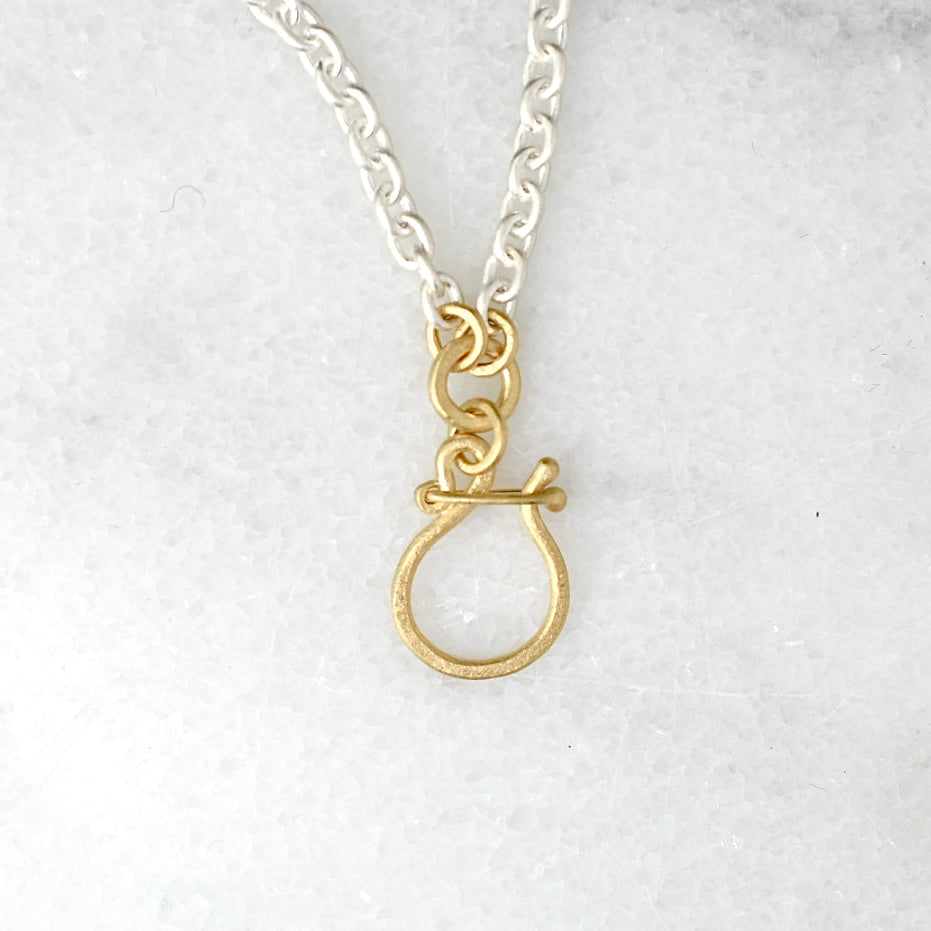 Charm Holder Necklace | 18k Gold Fish Hook