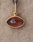 Mahenge Garnet Almond Pendant - 18k Yellow Gold