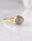 Salted Ring with Grey Moonstone