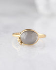 Salted Ring with Grey Moonstone
