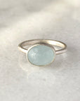 Oval Aquamarine Ring
