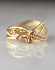 Wave Diamond Stacking Ring