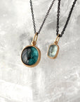 Atlantic Blue Tourmaline Charm