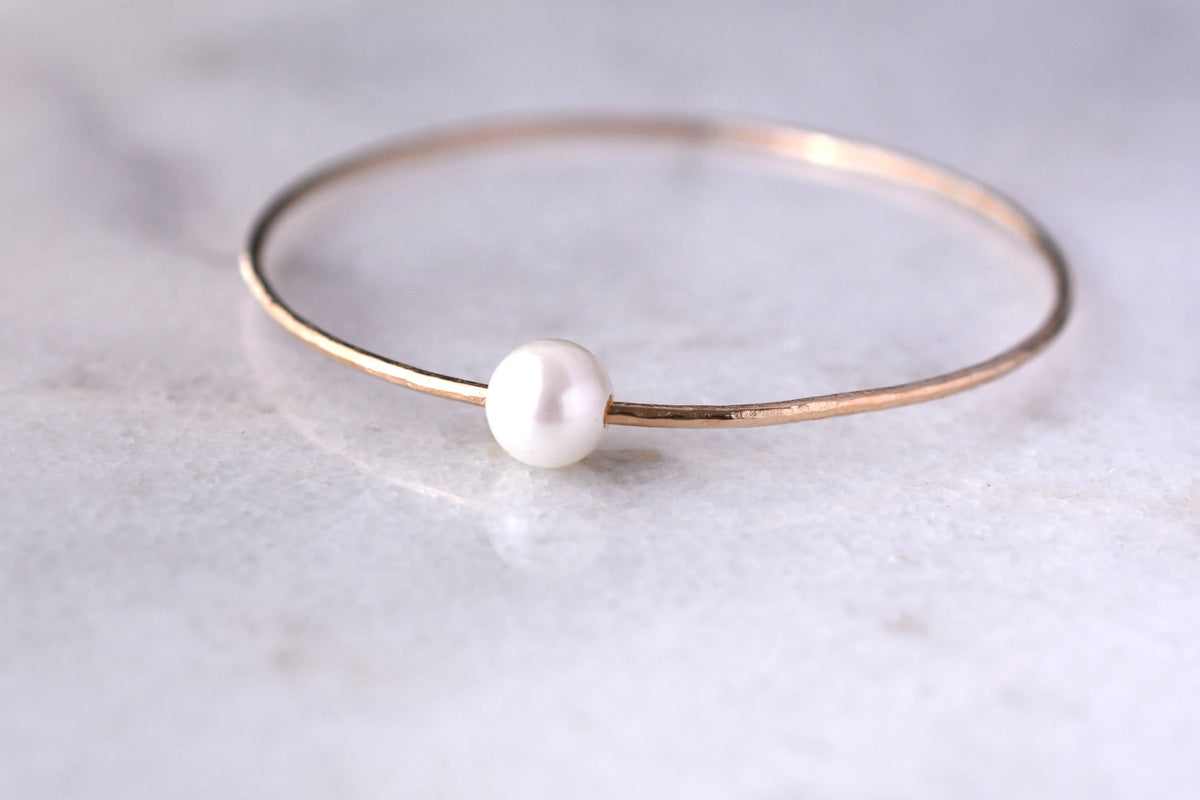 White Freshwater Pearl Bangles
