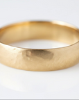 Weathered Band in Gold |  Rounded 5mm