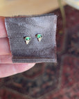 Green Australian Sapphire Studs