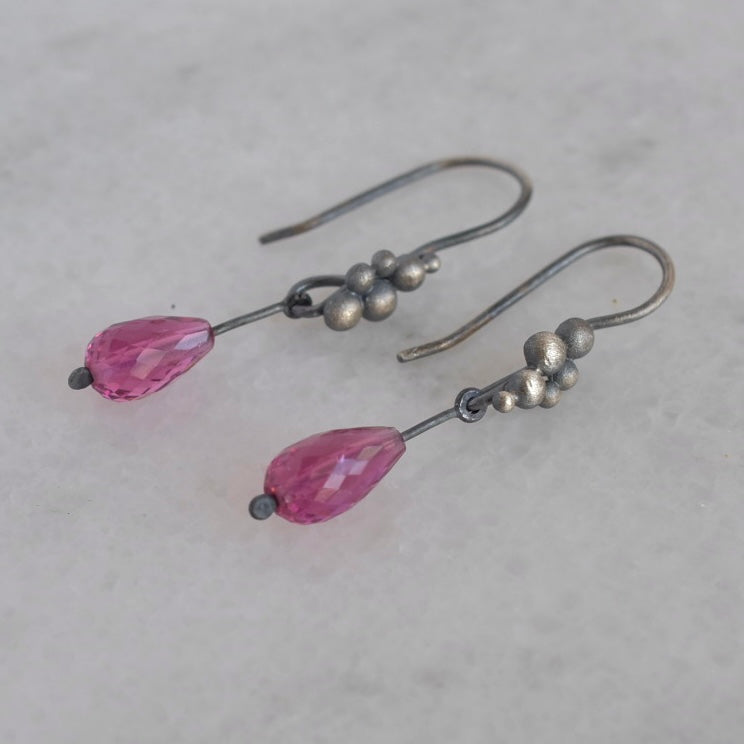 Pink Tourmaline Earrings | Long