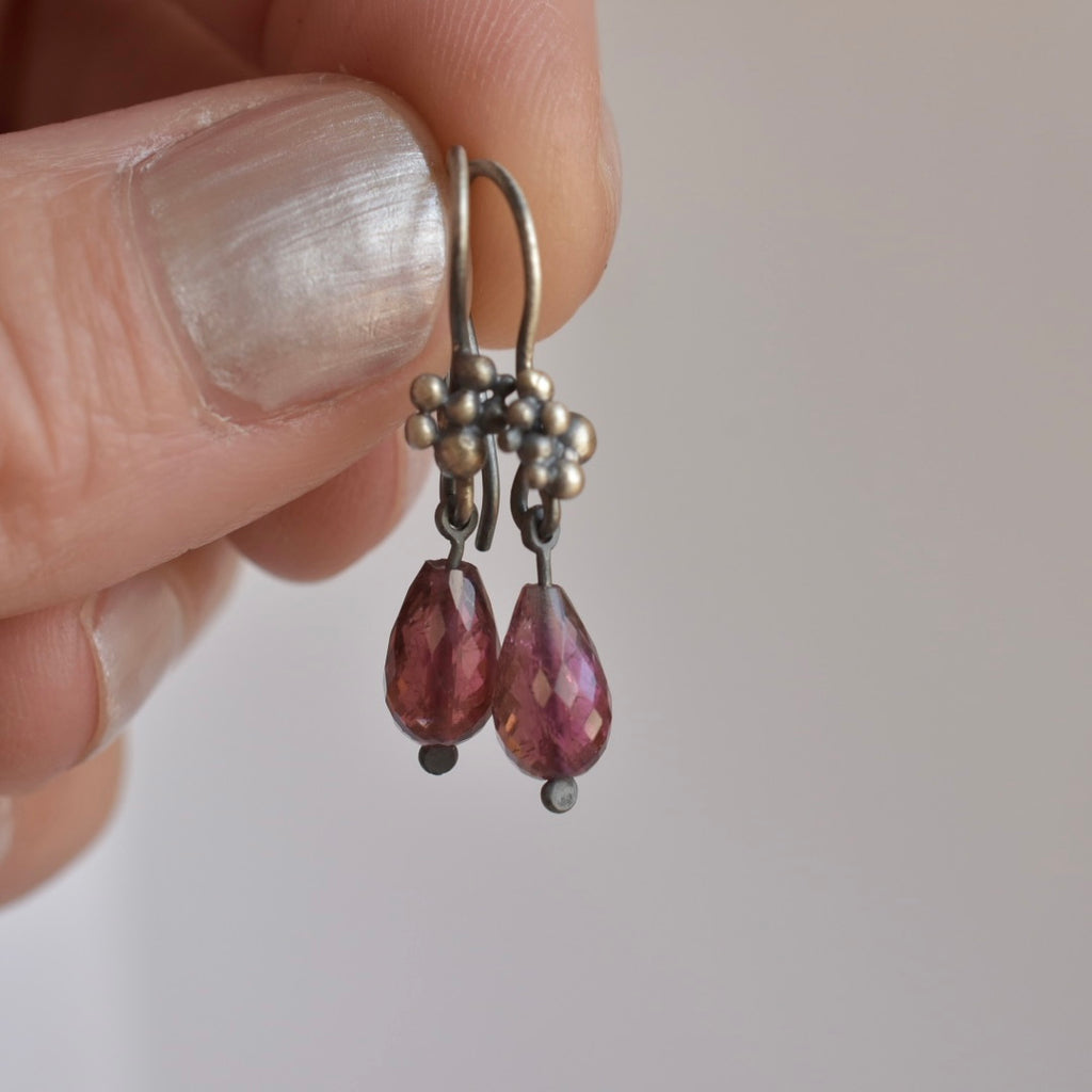 Pink Tourmaline Earrings | Short