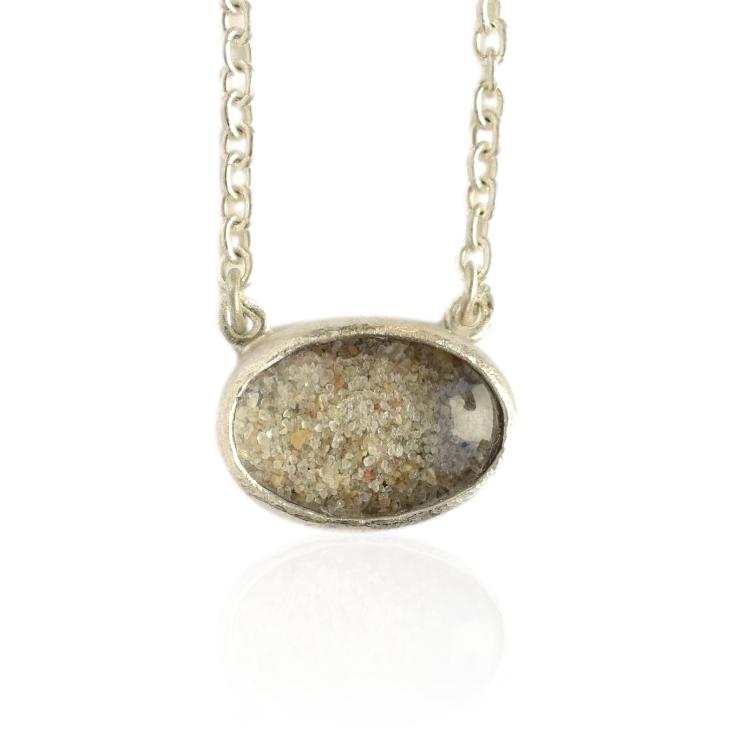 Beach Sand Necklace | Oval