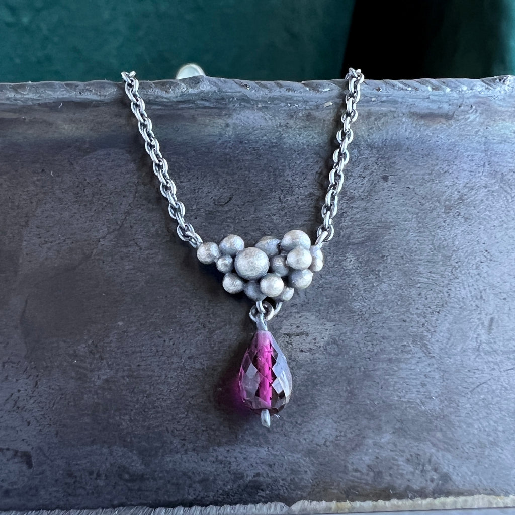 Berry Tourmaline Salted Necklace
